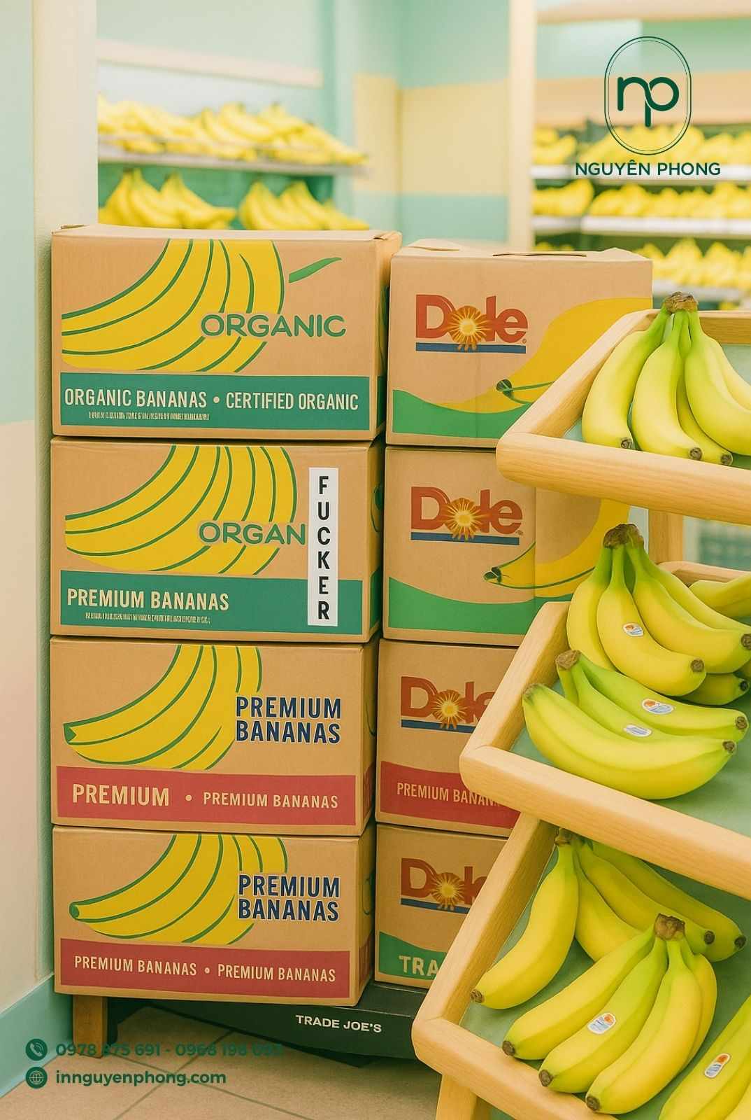 Mẫu thùng carton đựng chuối chắc chắc